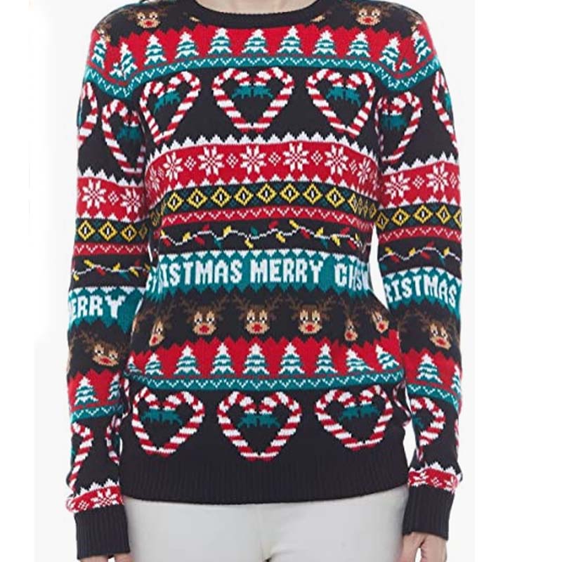 Jacquard Knitted Christmas Women's Sweater